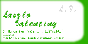 laszlo valentiny business card